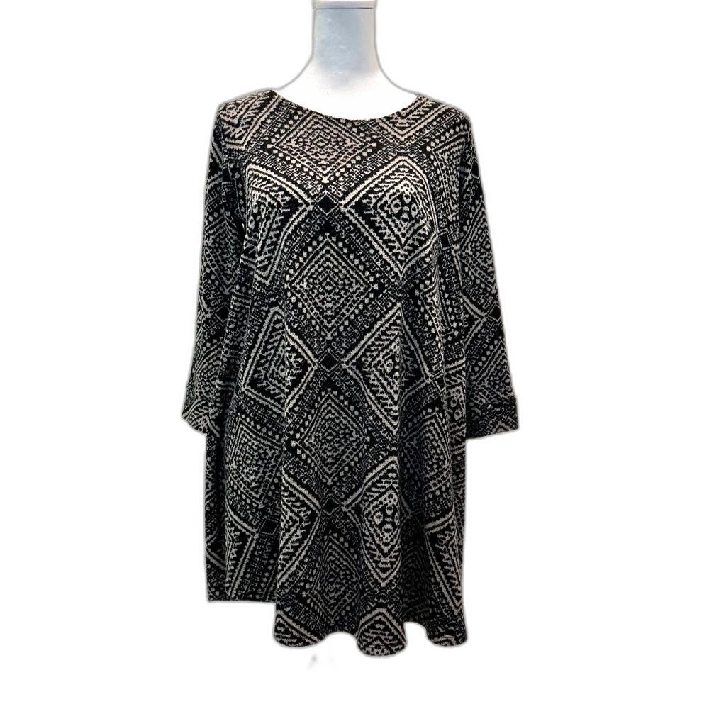 Abbelinegeo print mini swing dress size Med